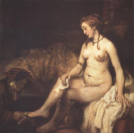 REMBRANDT Harmenszoon van Rijn Bathsbeba with King David's Letter (mk33) oil painting picture